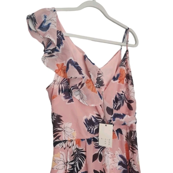 NWOT A New Day Floral Faux Wrap Dress Size Small V-Neck Sleeveless Asymmetric. - Picture 4 of 10